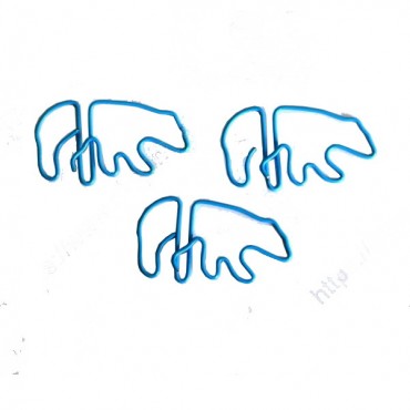 Animal Paper Clips | Polar Bear Shaped Paper Clips (1 dozen/lot)